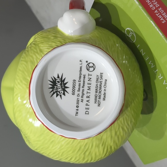 DEPARTMENT 56 Dr. Seuss Santa Grinch Sculpted Coffee Mug 32 Oz. New - Picture 5 of 10